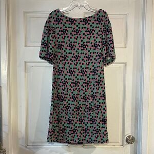 Juicy Couture Polka Dot Mini Dress in Green and Pink